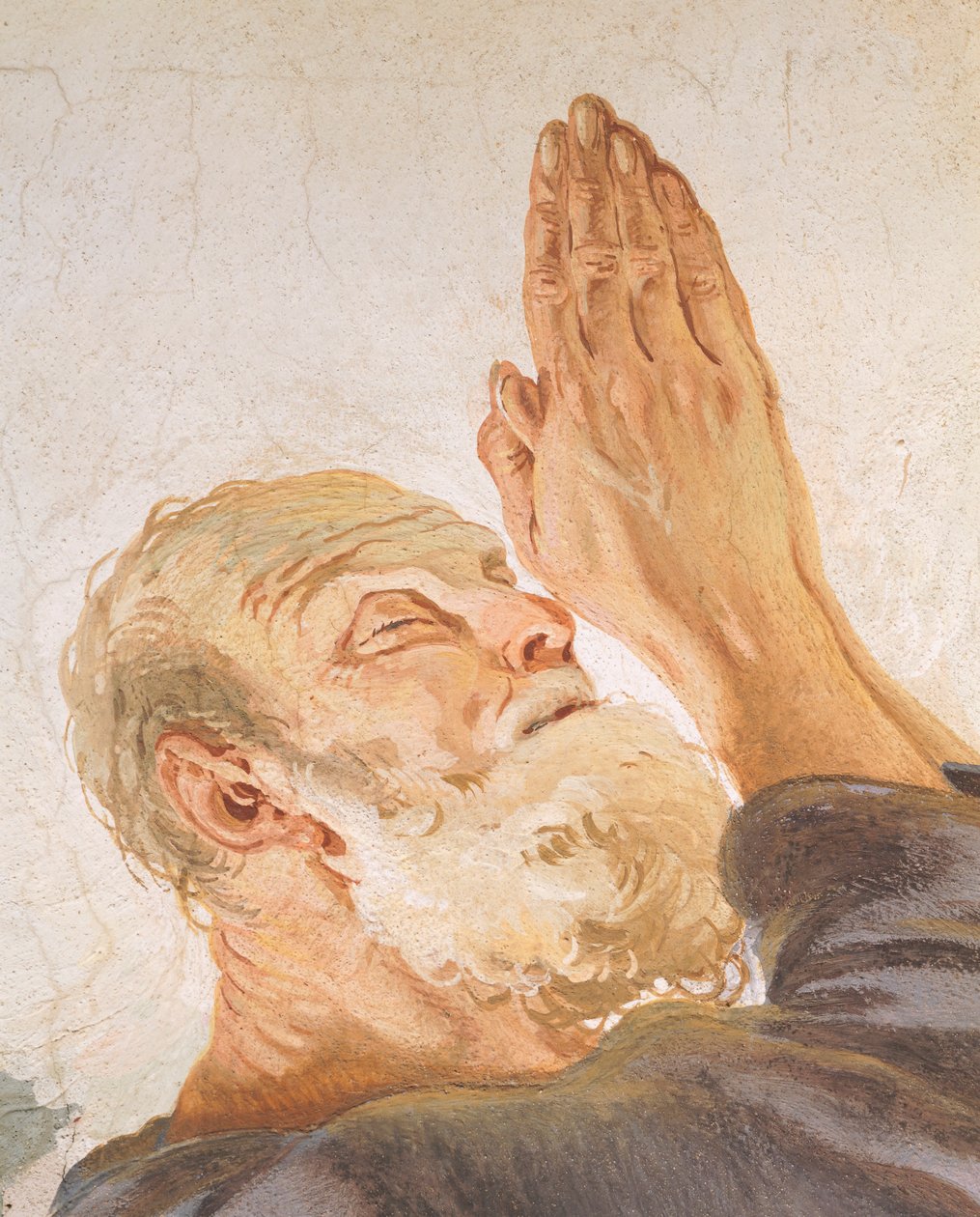 Abraham und die Engel, von Giambattista Tiepolo (1696-1770), Fresko, Detail, Erzbischöflicher Palast, Udine von Giovanni Battista Tiepolo