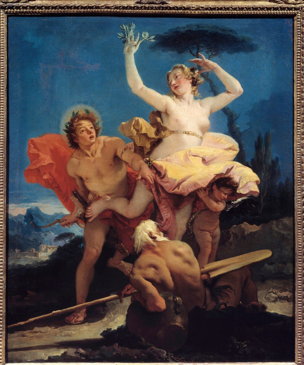 Apollo und Daphne. Gemälde von Giovanni Tiepolo (1696-1770) 18. Jahrhundert von Giovanni Battista Tiepolo