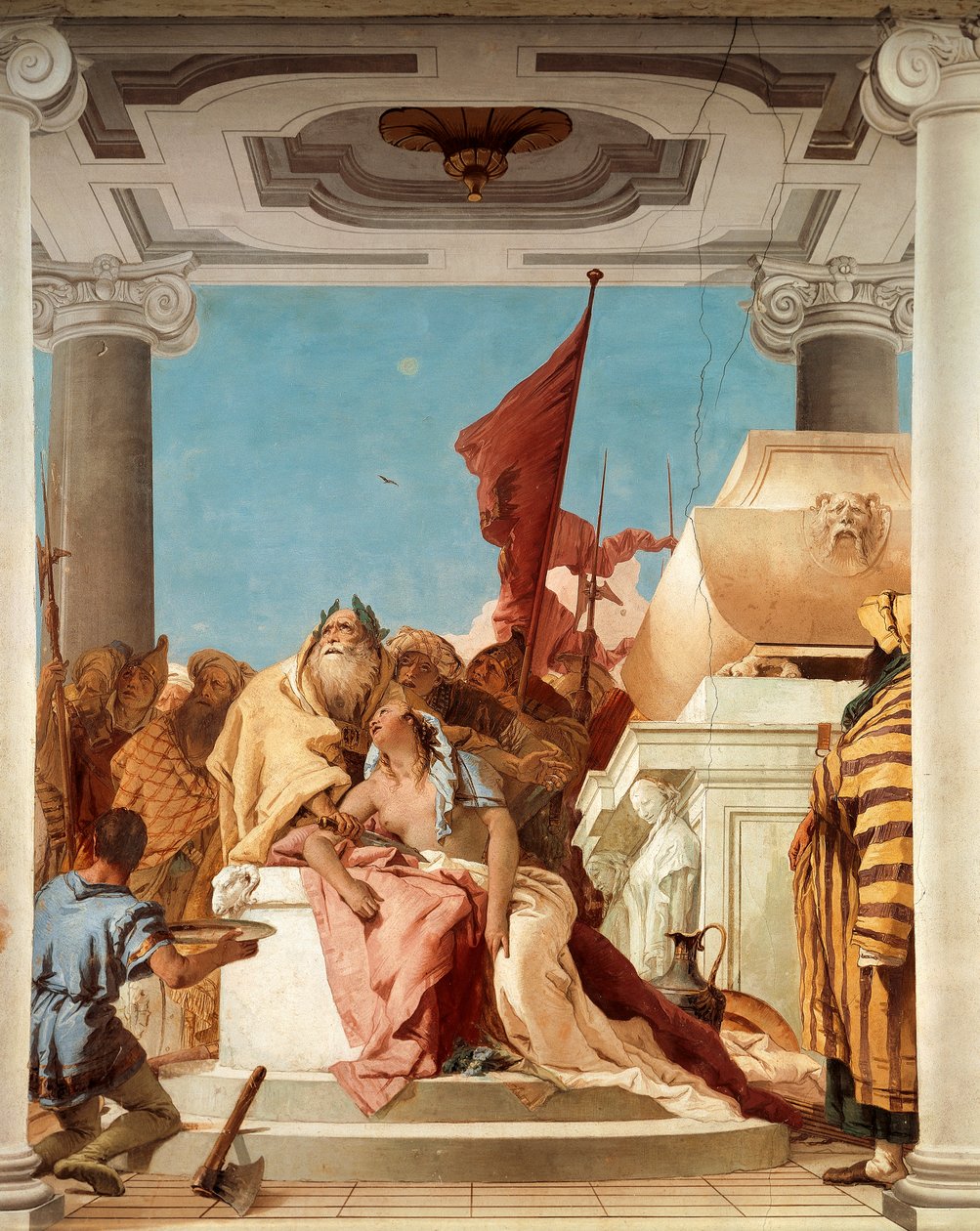 Das Opfer der Iphigenie (Detail) von Giovanni Battista Tiepolo