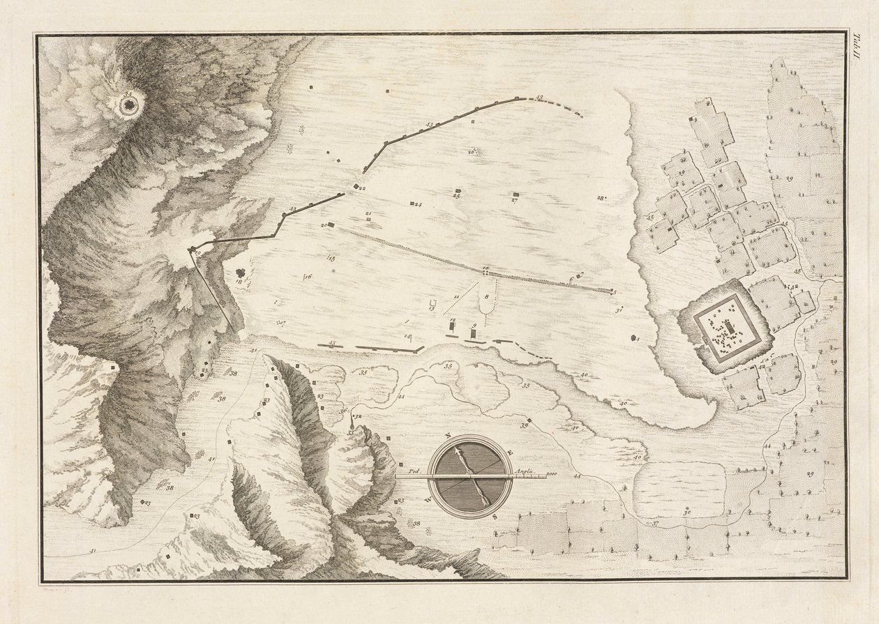 Ein geometrischer Plan der Ruinenstadt Palmyra, 1753 von Giovanni Battista 1712 86 after Borra