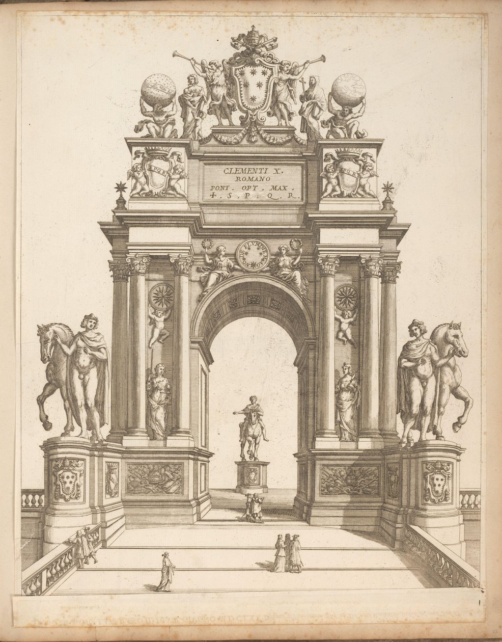 Triumphbogen zu Ehren von Papst Clemens X von Giovanni Battista Falda