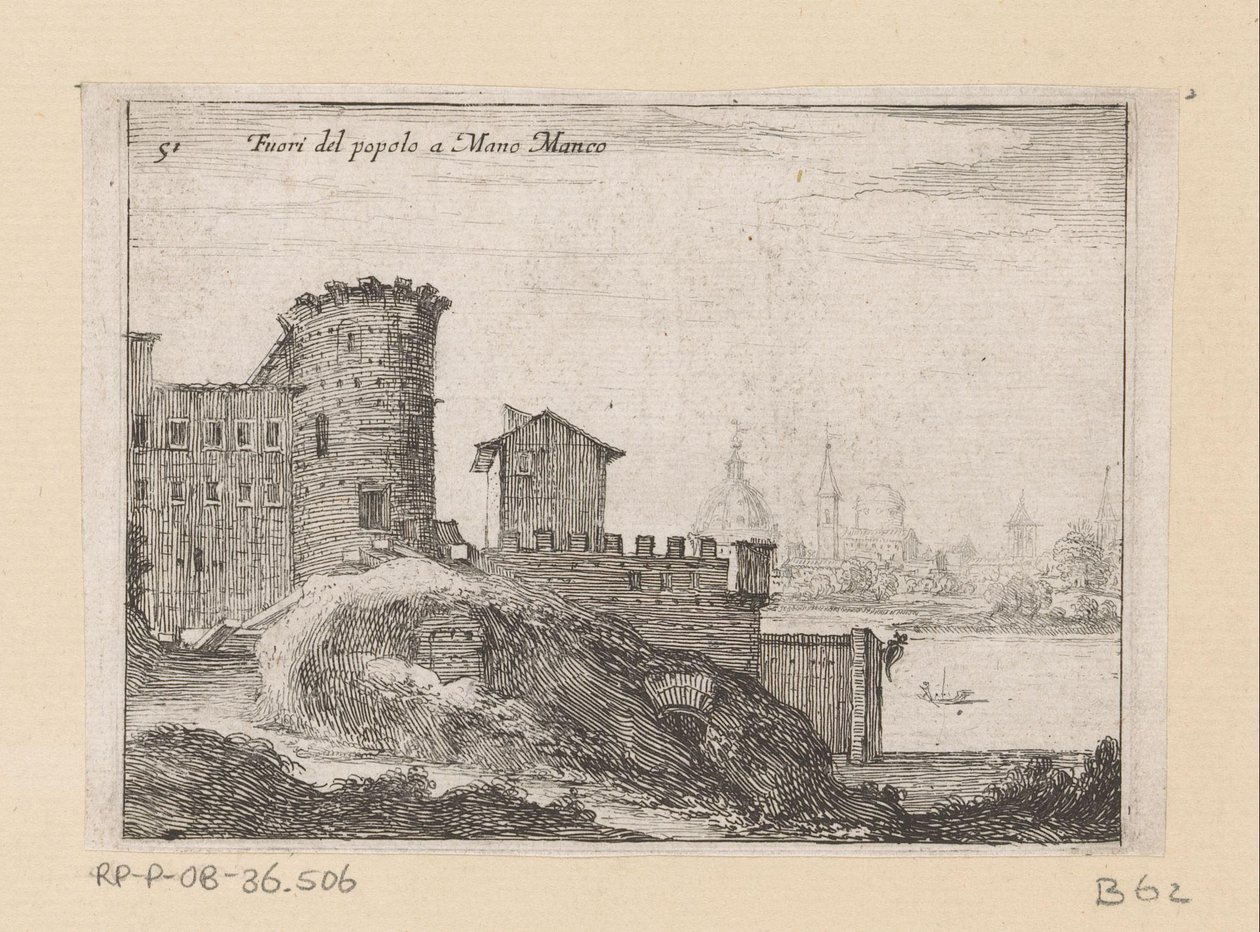 Bauwerke in Rom, nahe der Porta del Popolo von Giovanni Battista Mercati