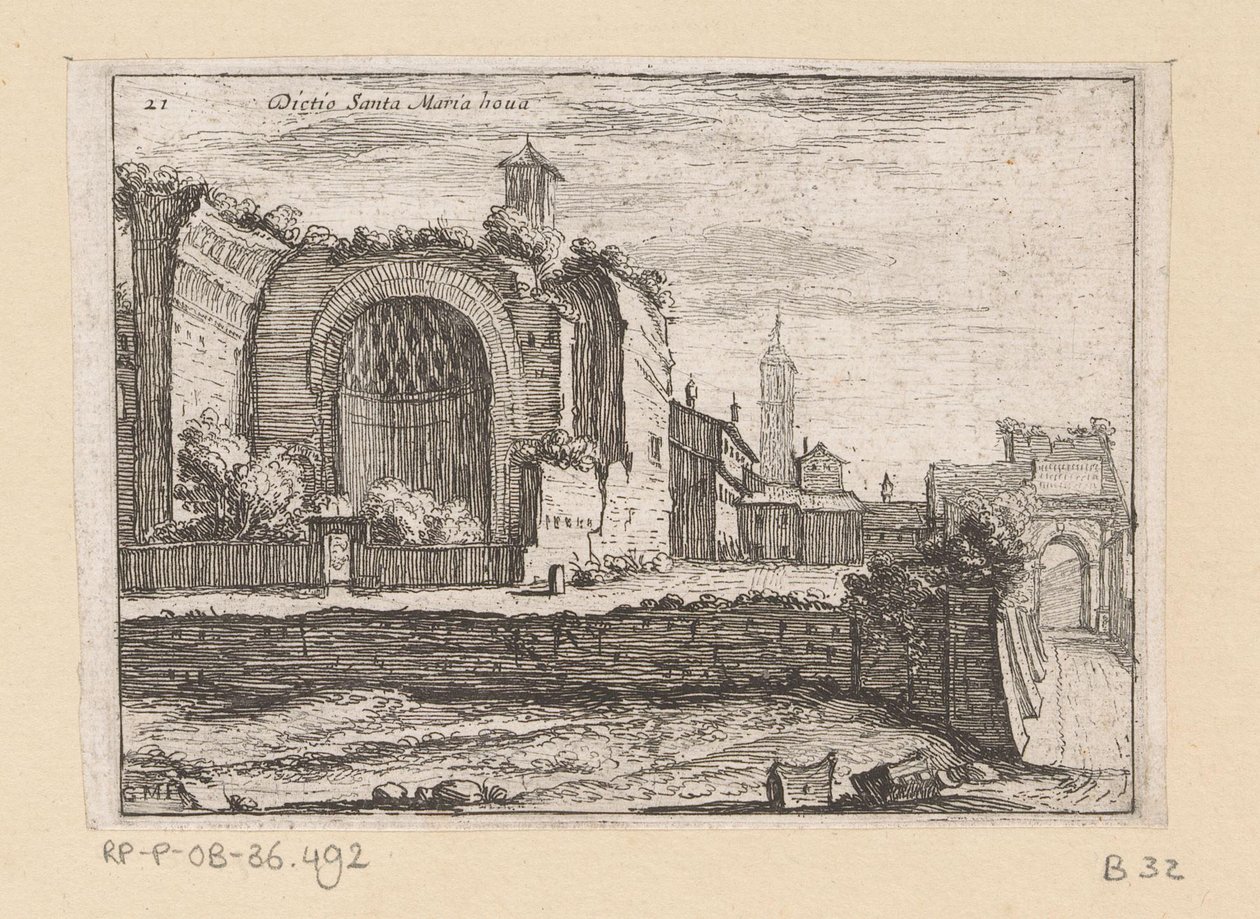 Reste des Tempels von Venus und Roma in Rom von Giovanni Battista Mercati