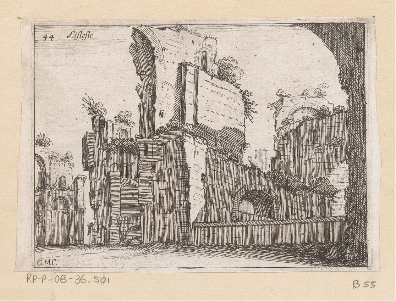 Reste der Caracalla-Thermen in Rom von Giovanni Battista Mercati