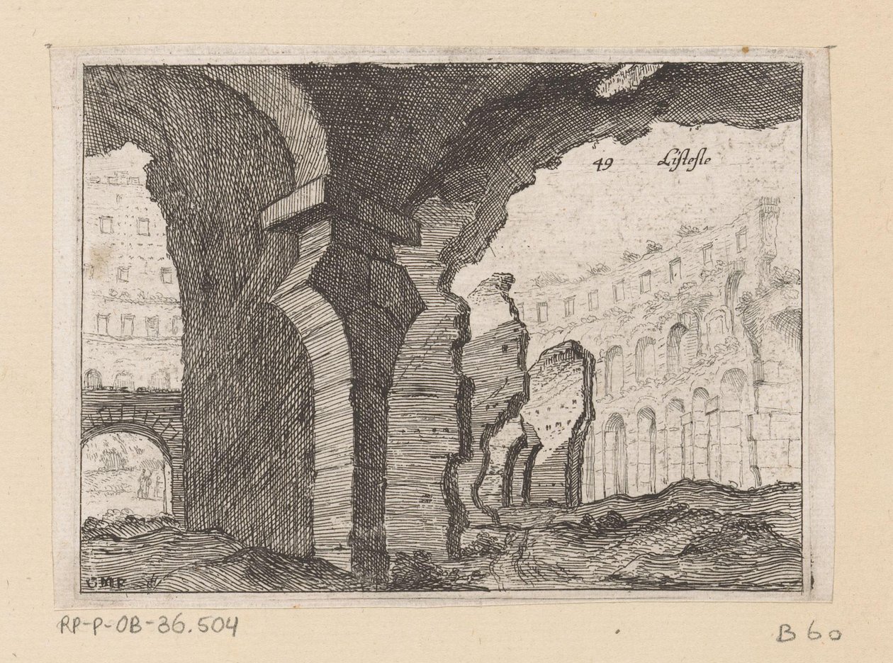 Ruinen des Kolosseums in Rom von Giovanni Battista Mercati