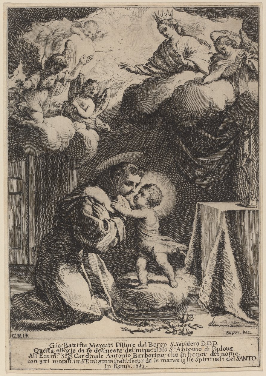 Heiliger Antonius von Padua von Giovanni Battista Mercati
