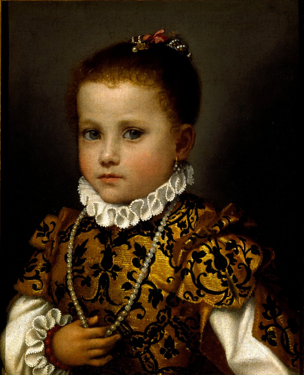 Porträt eines kleinen Mädchens von Giovanni Battista Moroni
