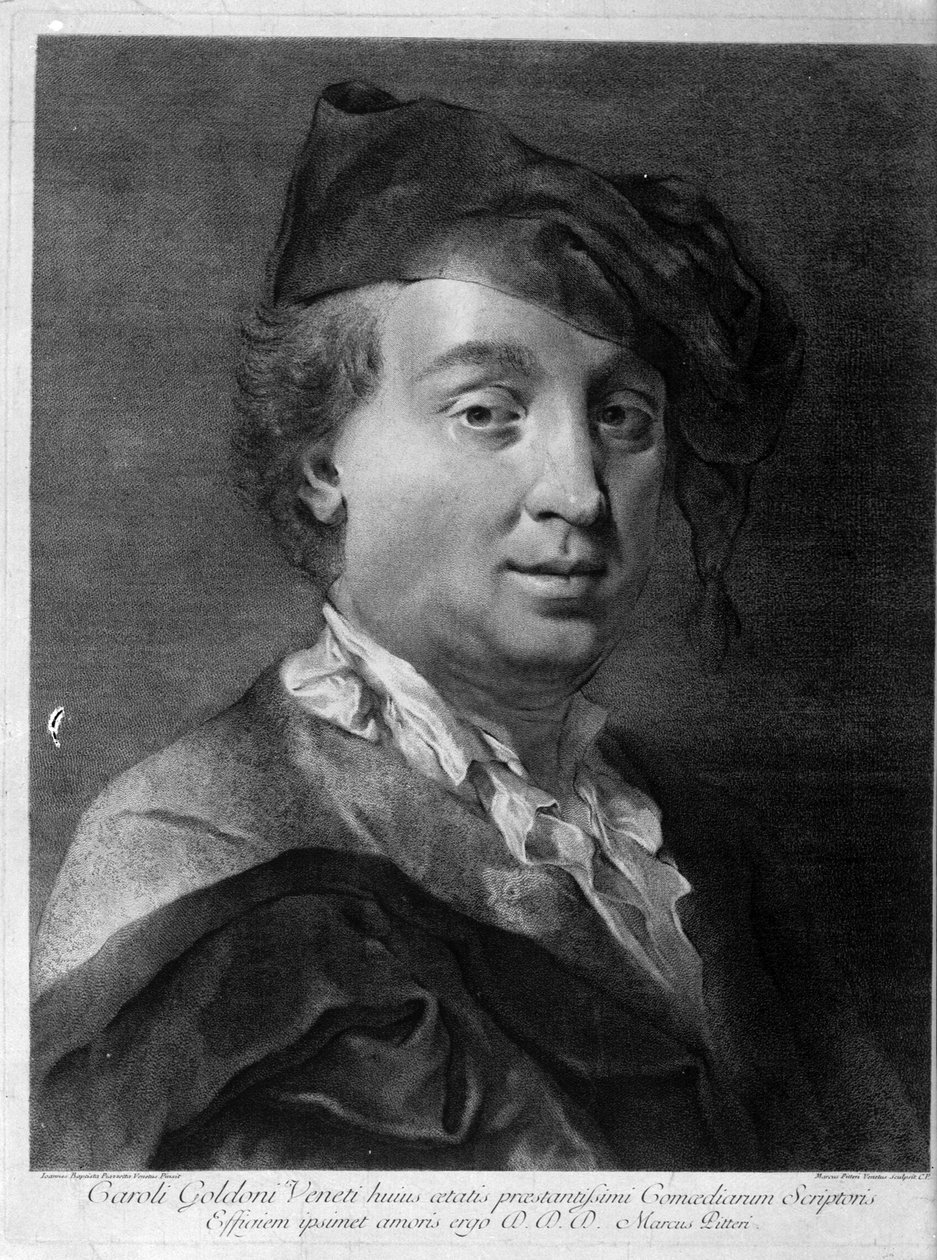 Carlo Goldoni 1707-1793, Mitte des 18. Jahrhunderts von Giovanni Battista Piazzetta