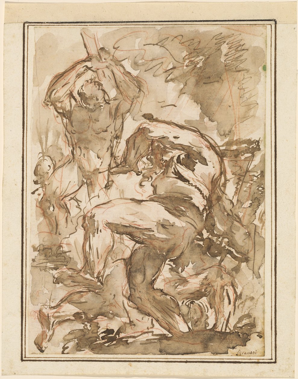Eine Schlacht nackter Männer von Giovanni Battista Piranesi