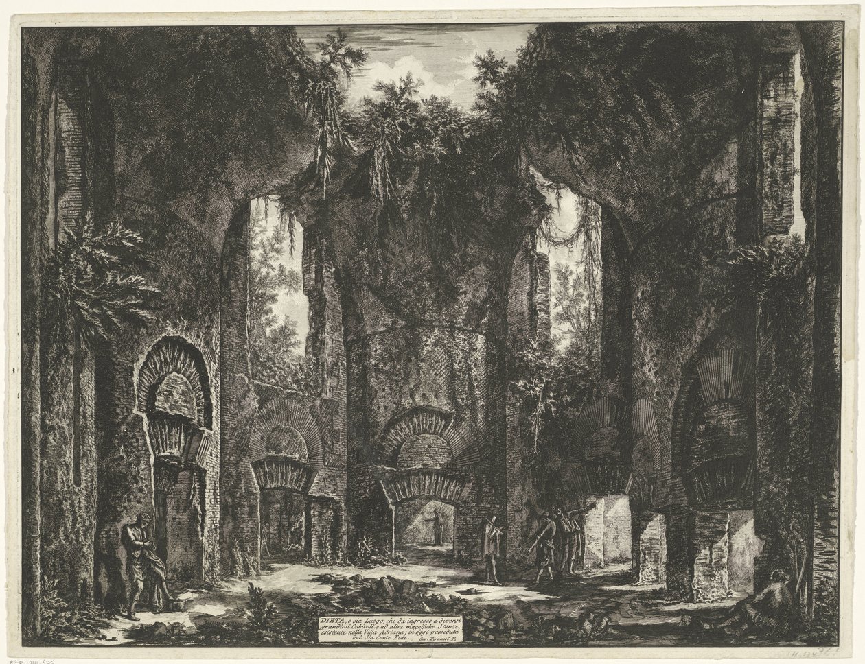 Akademie in der Villa Adriana in Tivoli. Vedute di Roma (Serie) von Giovanni Battista Piranesi