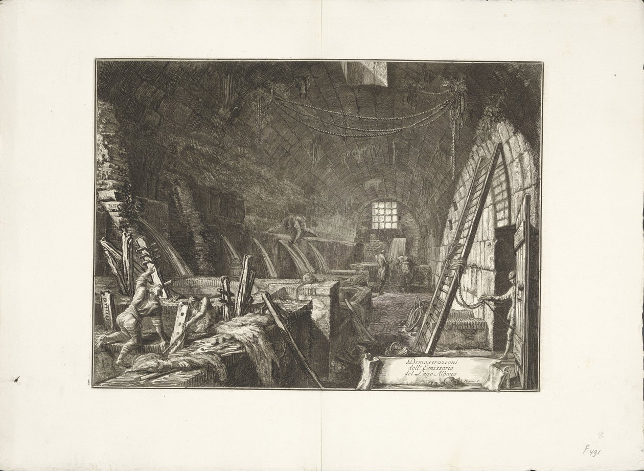 Abflusskanal des Albaner Sees von Giovanni Battista Piranesi