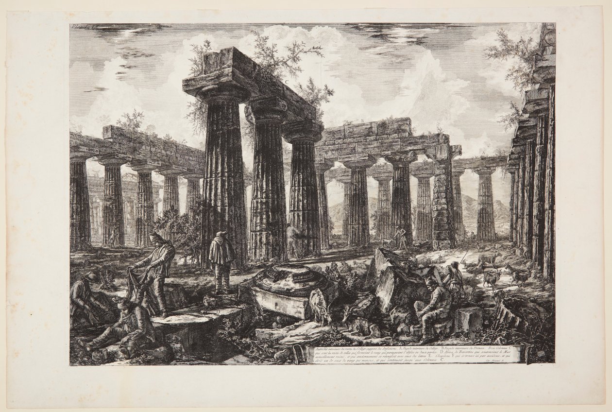 Ein weiterer Blick auf die Überreste des sogenannten College des Anfictions von Giovanni Battista Piranesi