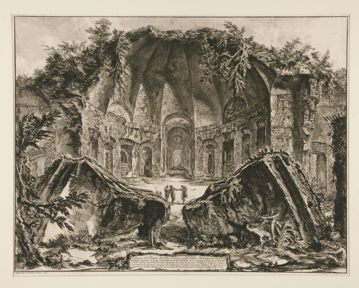 Überreste des Tempels des Gottes Canopus in der Villa Adriana in Tivoli von Giovanni Battista Piranesi