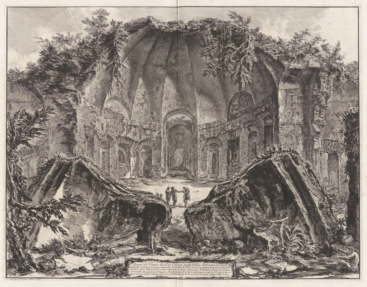 Überreste des Tempels des Gottes Canopus in der Villa Adriana in Tivoli von Giovanni Battista Piranesi