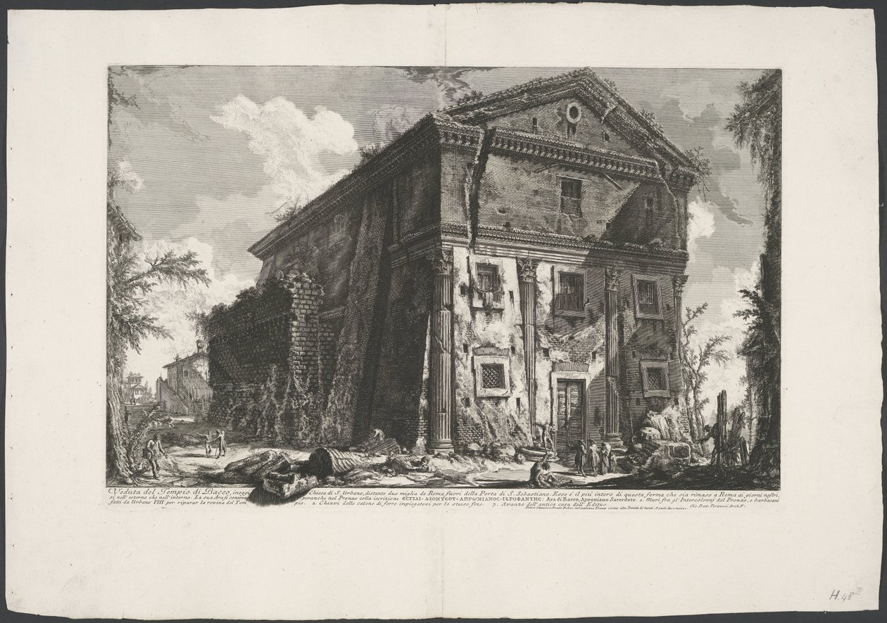 Kirche Sant’Urbano in Rom (Ansichten von Rom, Vedute di Roma disegnate ed incise da Giambattista Piranesi architetto Veneziano) von Giovanni Battista Piranesi