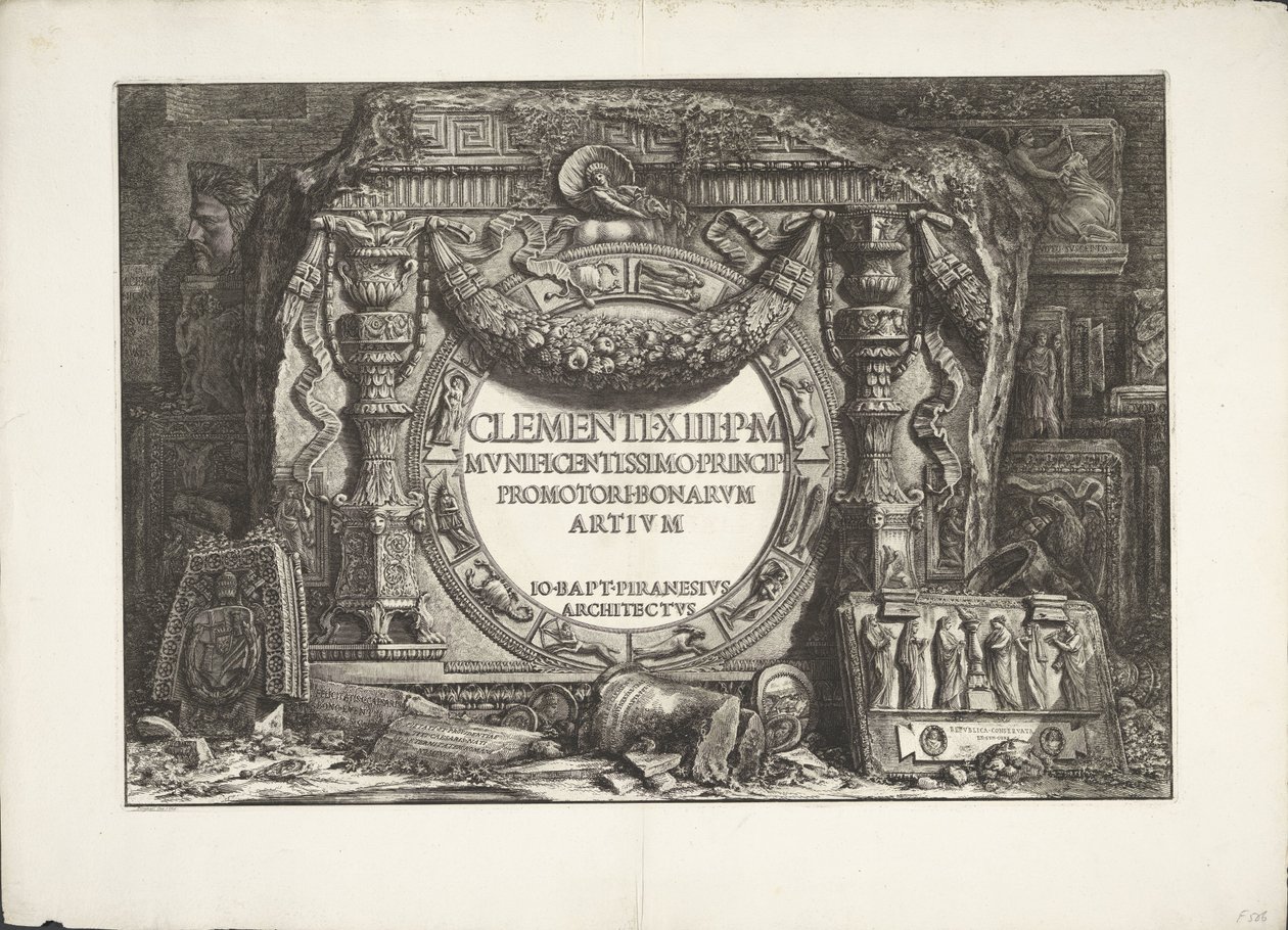 Frontispiz mit einer Gruppe ornamentaler Wandfragmente Zweites Frontispiz von 