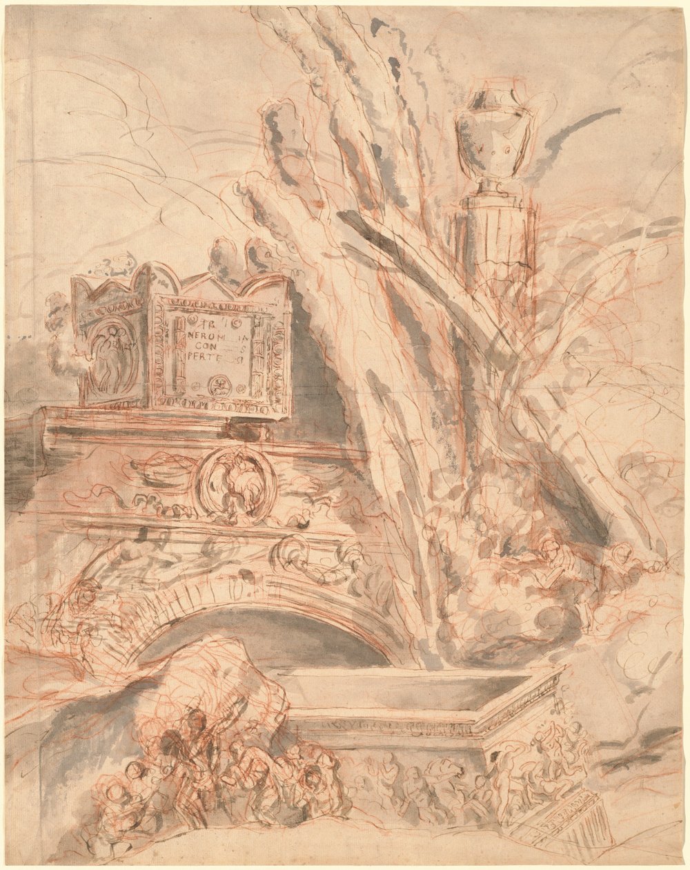 Grottesco mit dem Grab von Nero von Giovanni Battista Piranesi