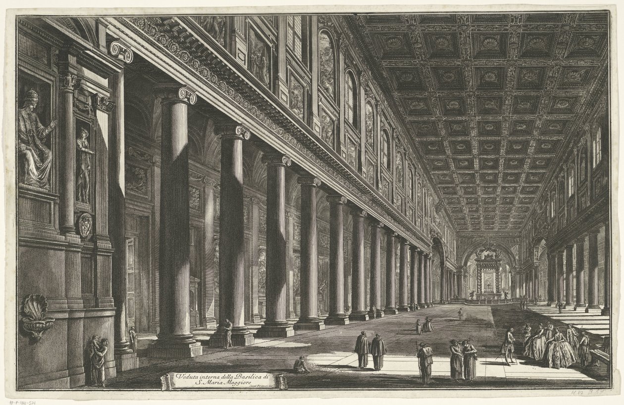 Innenansicht der Santa Maria Maggiore in Rom von Giovanni Battista Piranesi