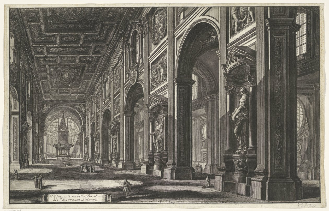 Innenansicht der Basilika St. Johannes im Lateran in Rom von Giovanni Battista Piranesi