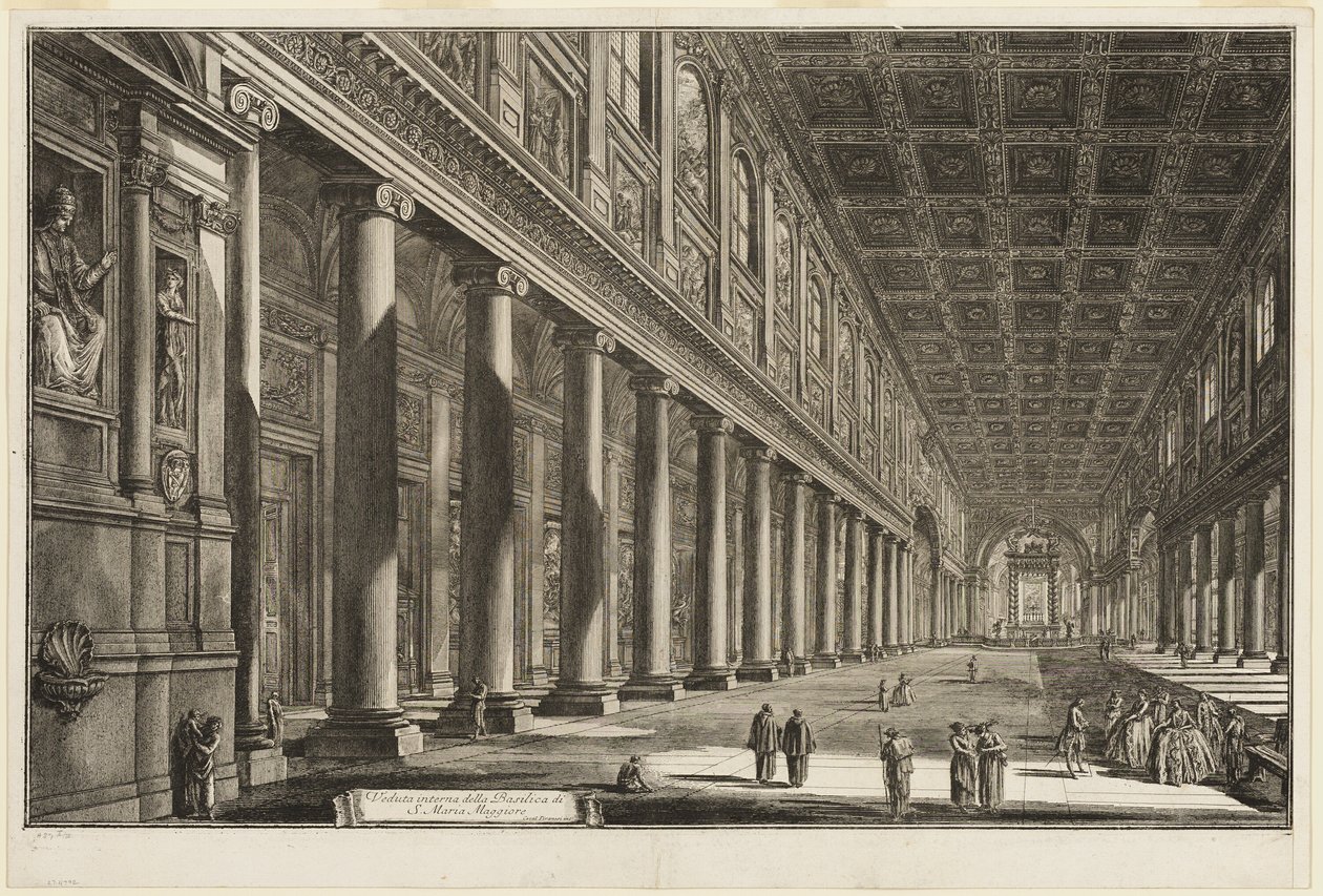 Innenansicht der Basilika S. Maria Maggiore, aus Ansichten von Rom von Giovanni Battista Piranesi