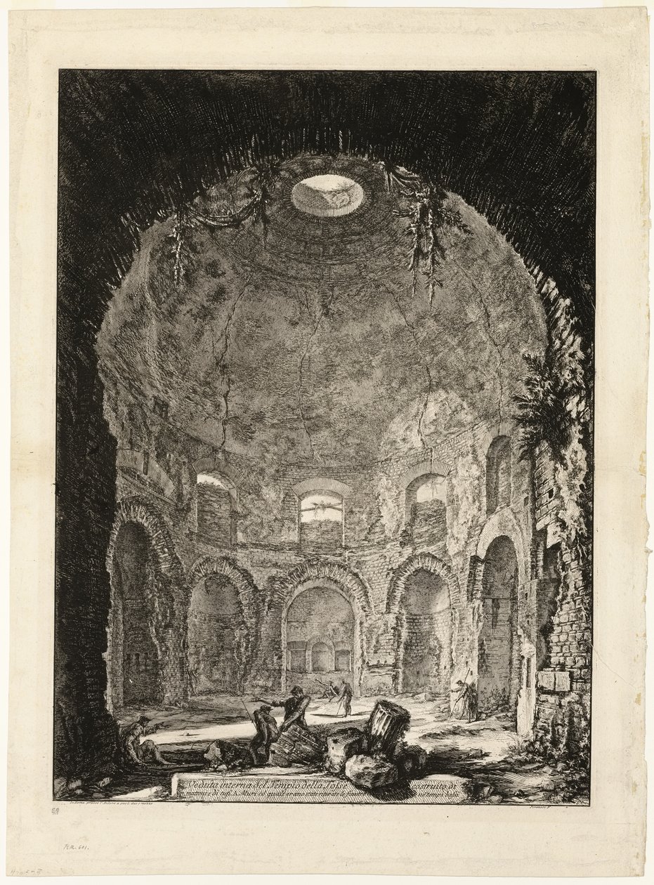 Innenansicht des sogenannten Tempio della Tosse [Tempel des Hustens], aus Ansichten von Rom von Giovanni Battista Piranesi