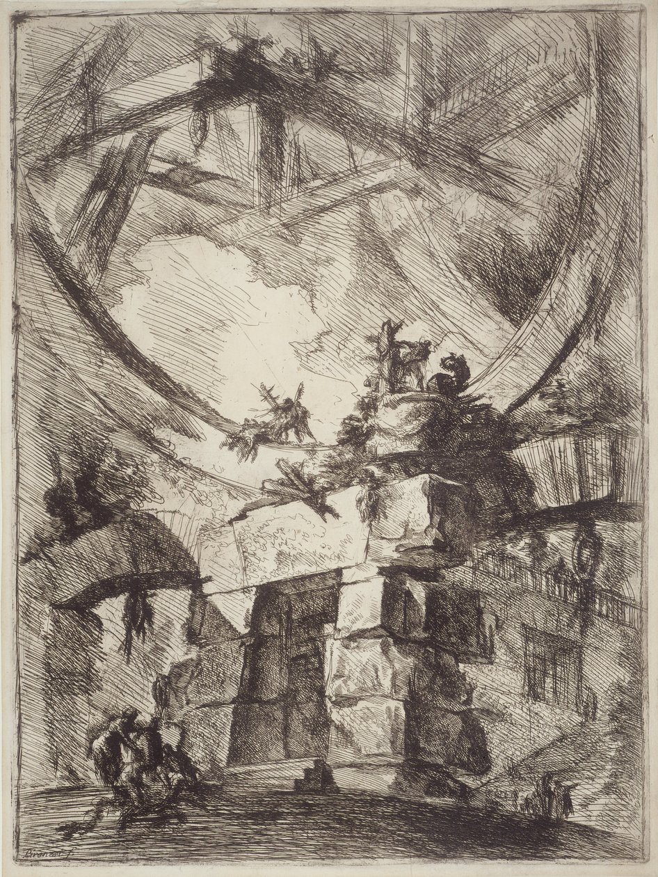 Die Kerker der Erfindung, Platte IX: Das Riesenrad von Giovanni Battista Piranesi