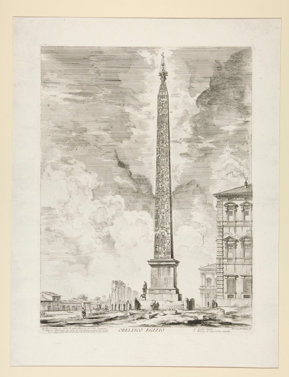 Ägyptischer Obelisk, aus Vedute di Roma von Giovanni Battista Piranesi