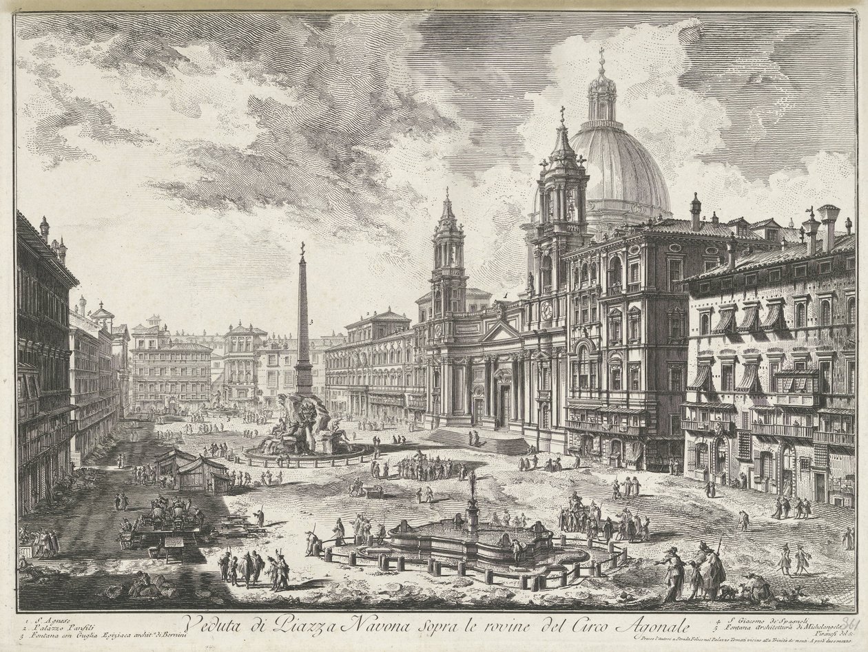 Piazza Navona in Rom Ansichten von Rom (Serientitel) von Giovanni Battista Piranesi