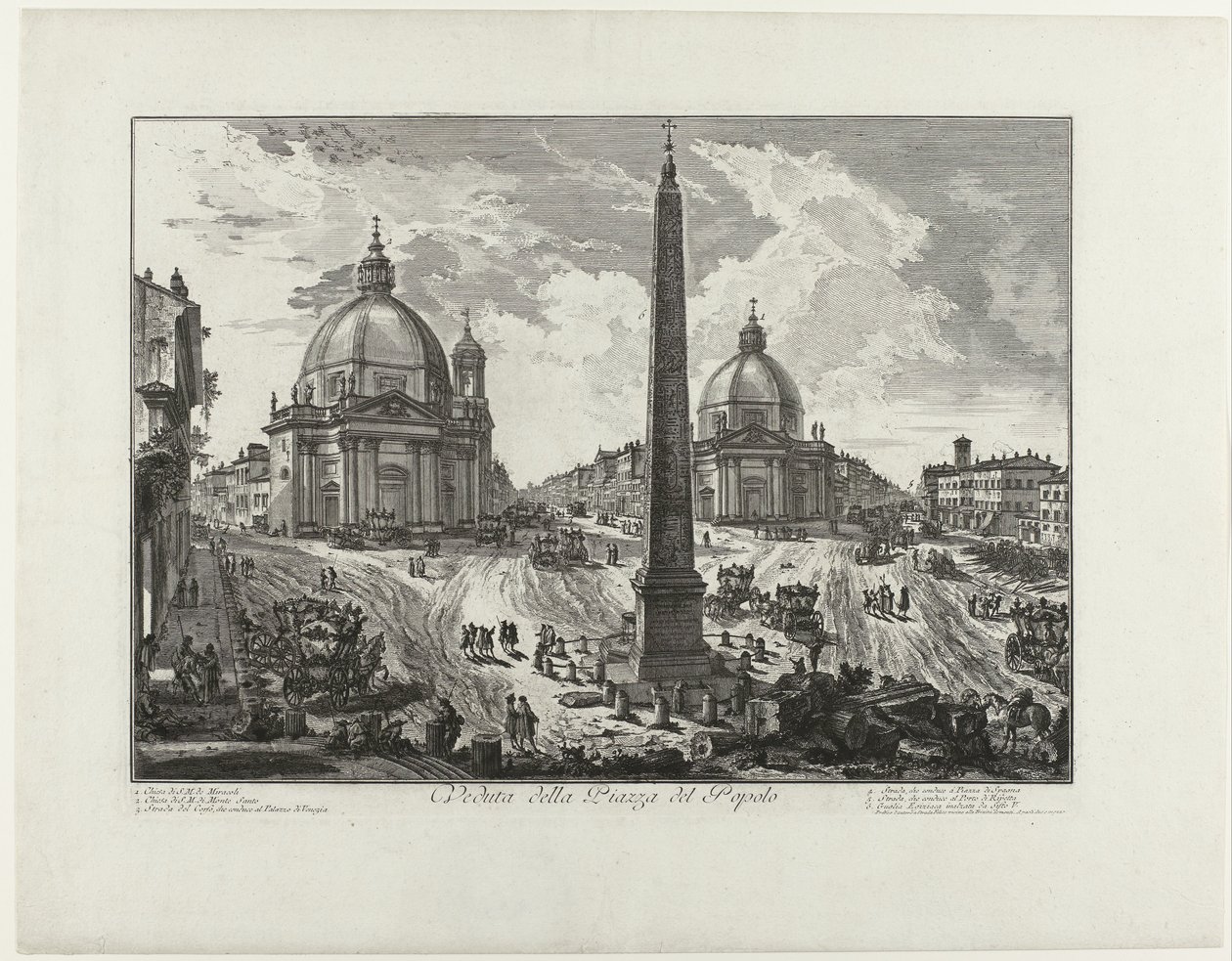 Piazza del Popolo in Rom von Giovanni Battista Piranesi