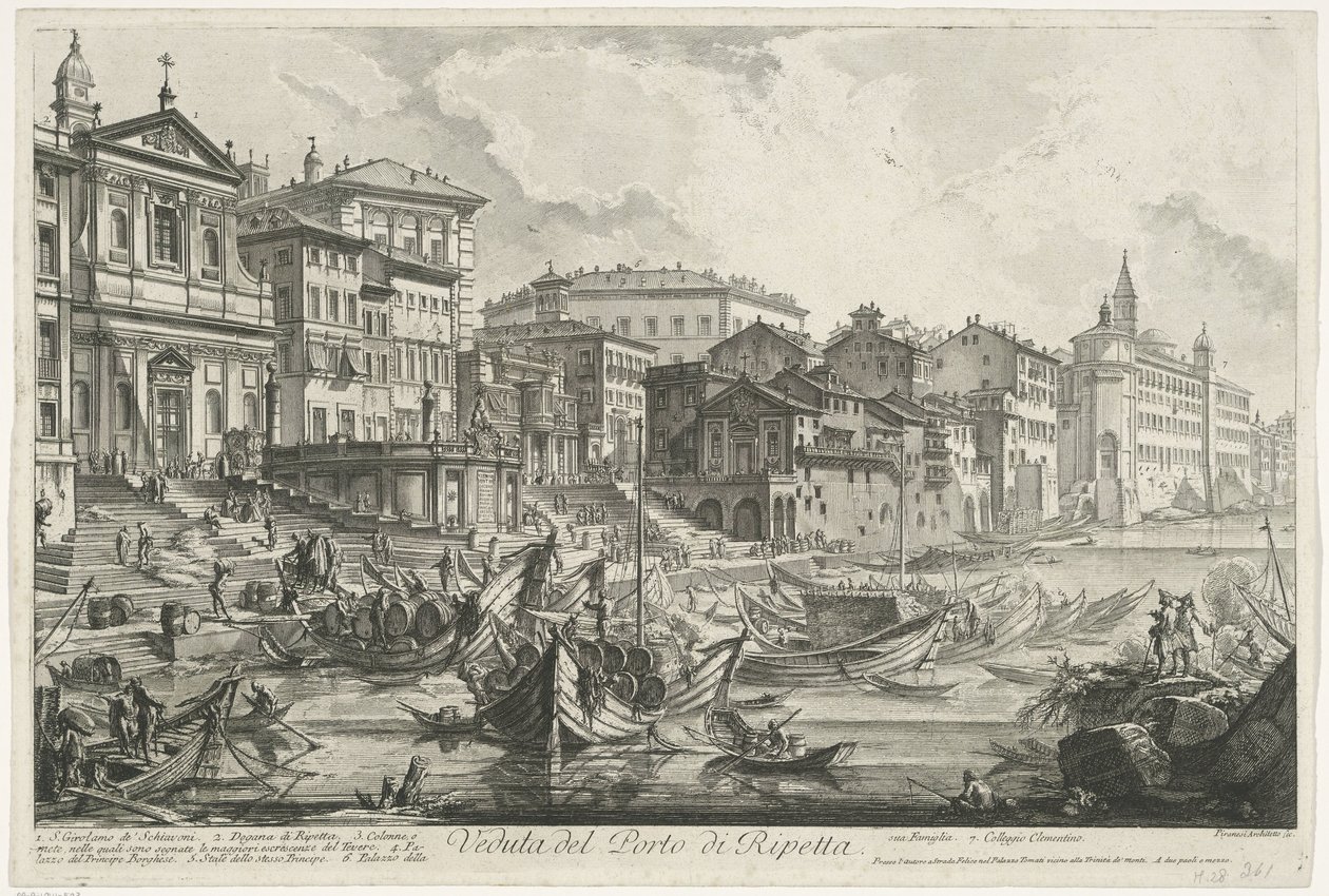 Porto di Ripetta in Rom von Giovanni-Battista Piranesi