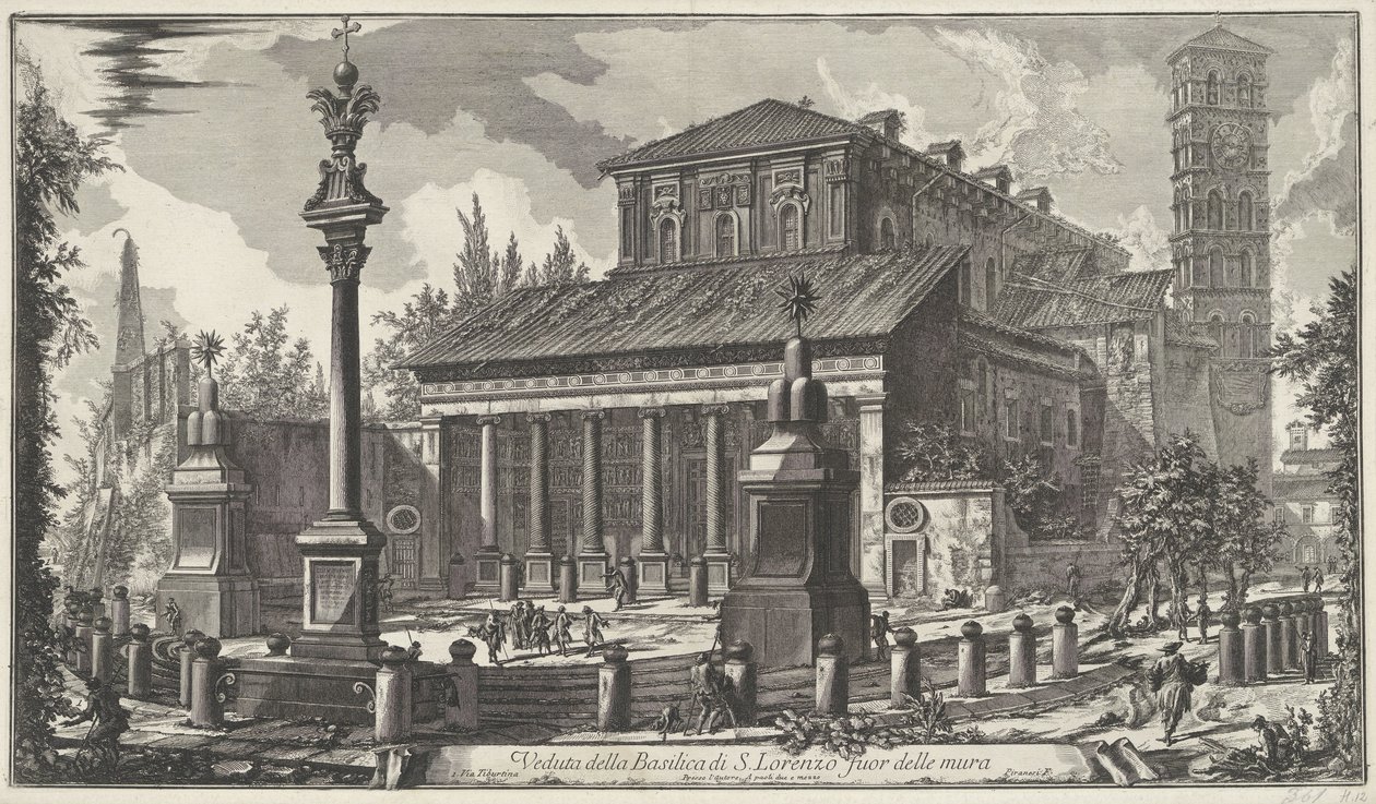 Sankt Laurentius vor den Mauern in Rom von Giovanni Battista Piranesi