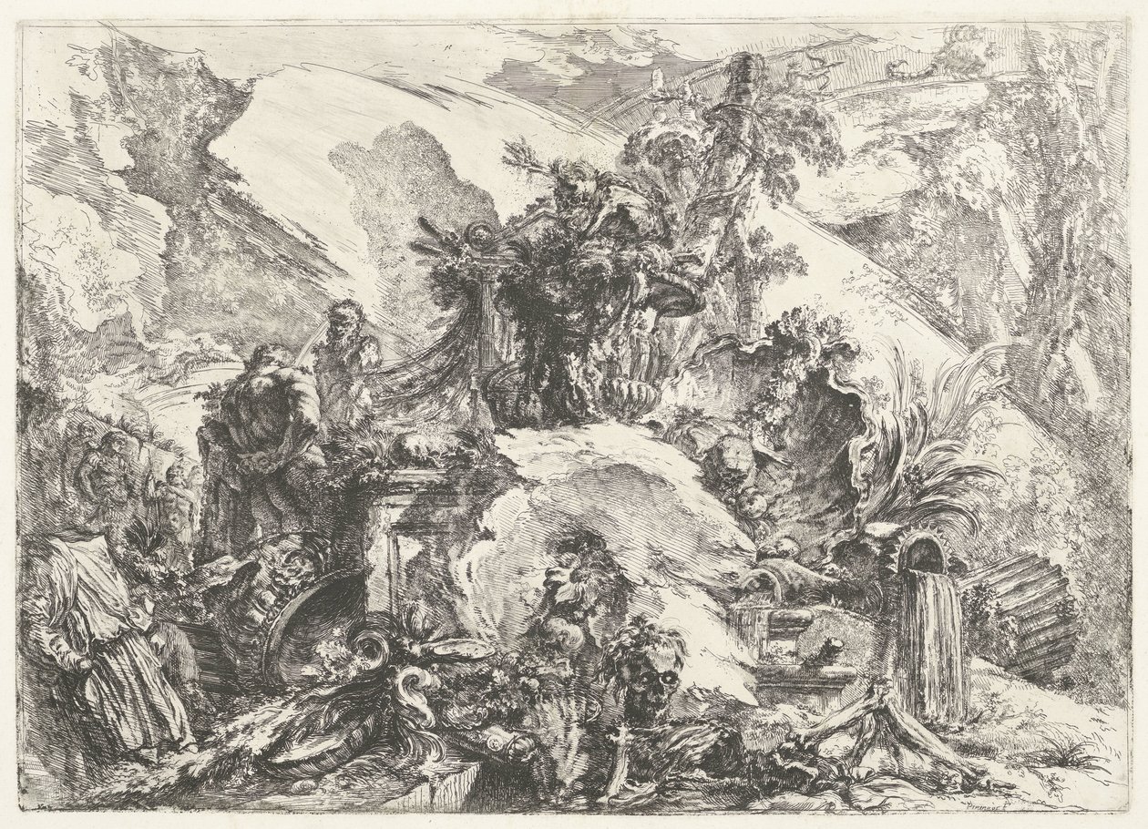 Skelette und Skulpturen von Giovanni Battista Piranesi