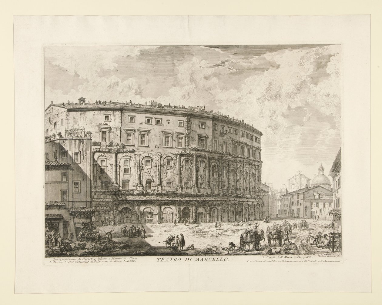 Theater des Marcellus, aus Veduten von Rom von Giovanni Battista Piranesi