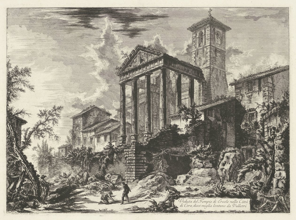 Tempel des Herkules in Cori von Giovanni Battista Piranesi