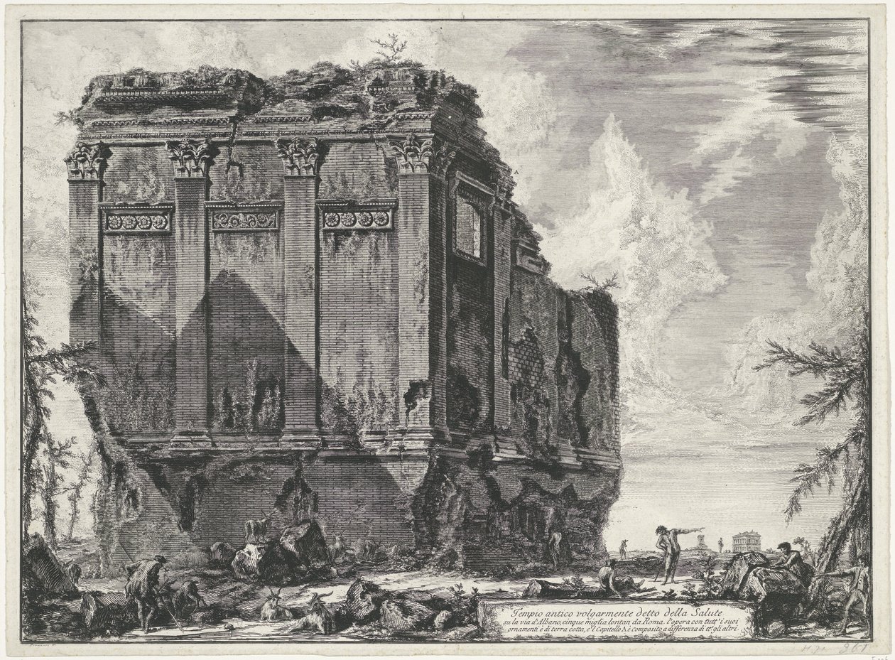 Tempel der Salus bei Rom von Giovanni Battista Piranesi