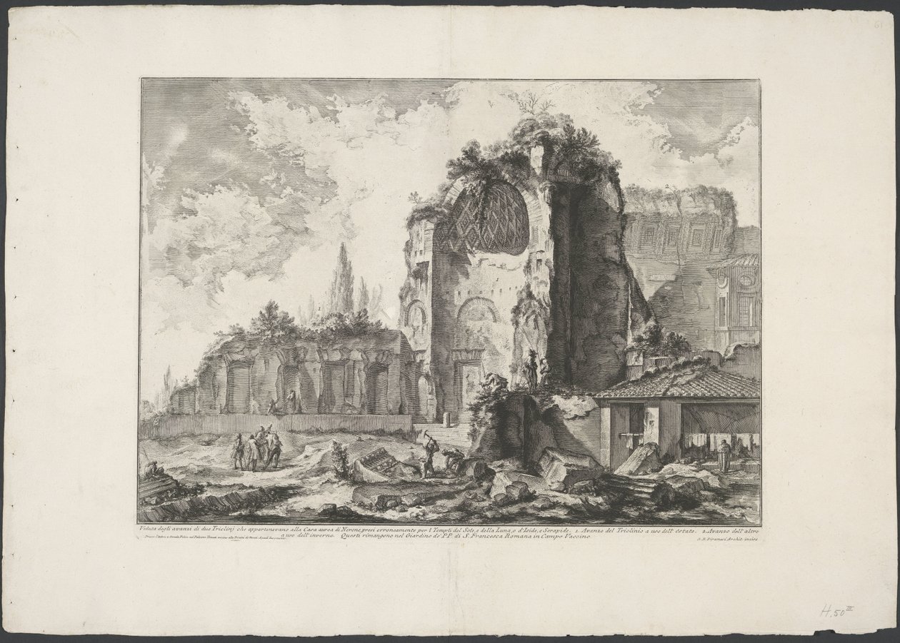 Tempel der Venus und Roma in Rom von Giovanni Battista Piranesi