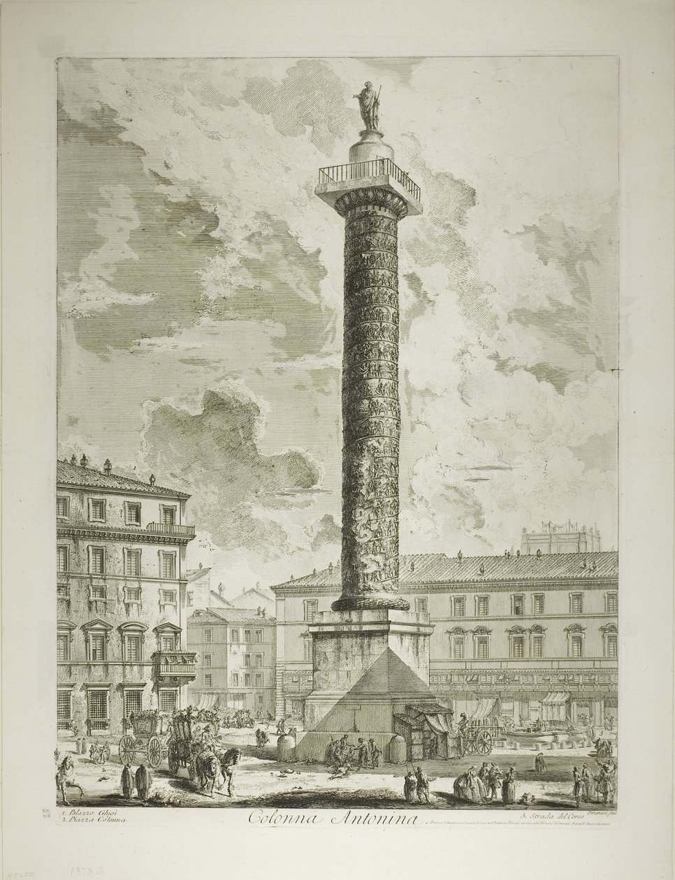 Die Säule des Marcus Aurelius, aus Ansichten von Rom von Giovanni Battista Piranesi
