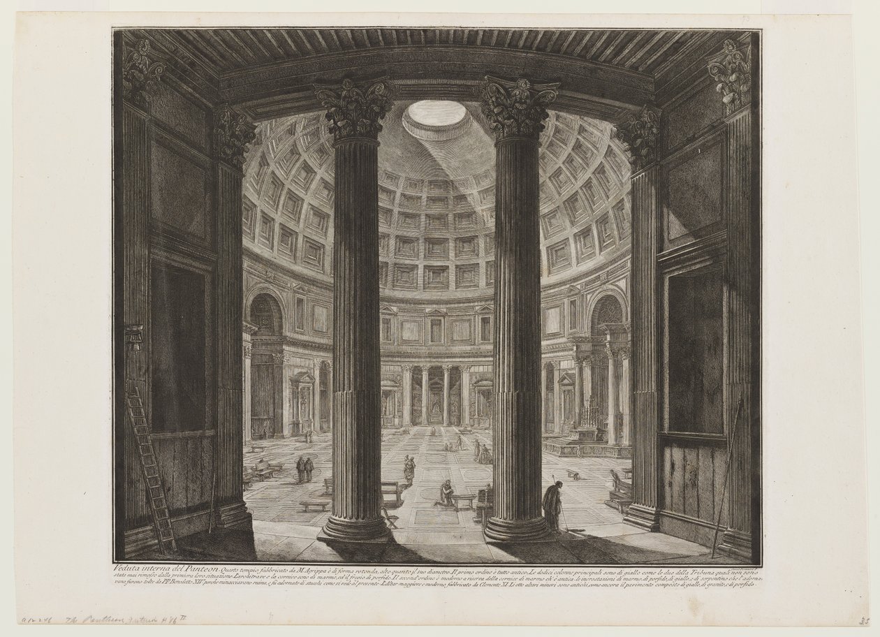 Das Pantheon, Innenansicht von Giovanni Battista Piranesi