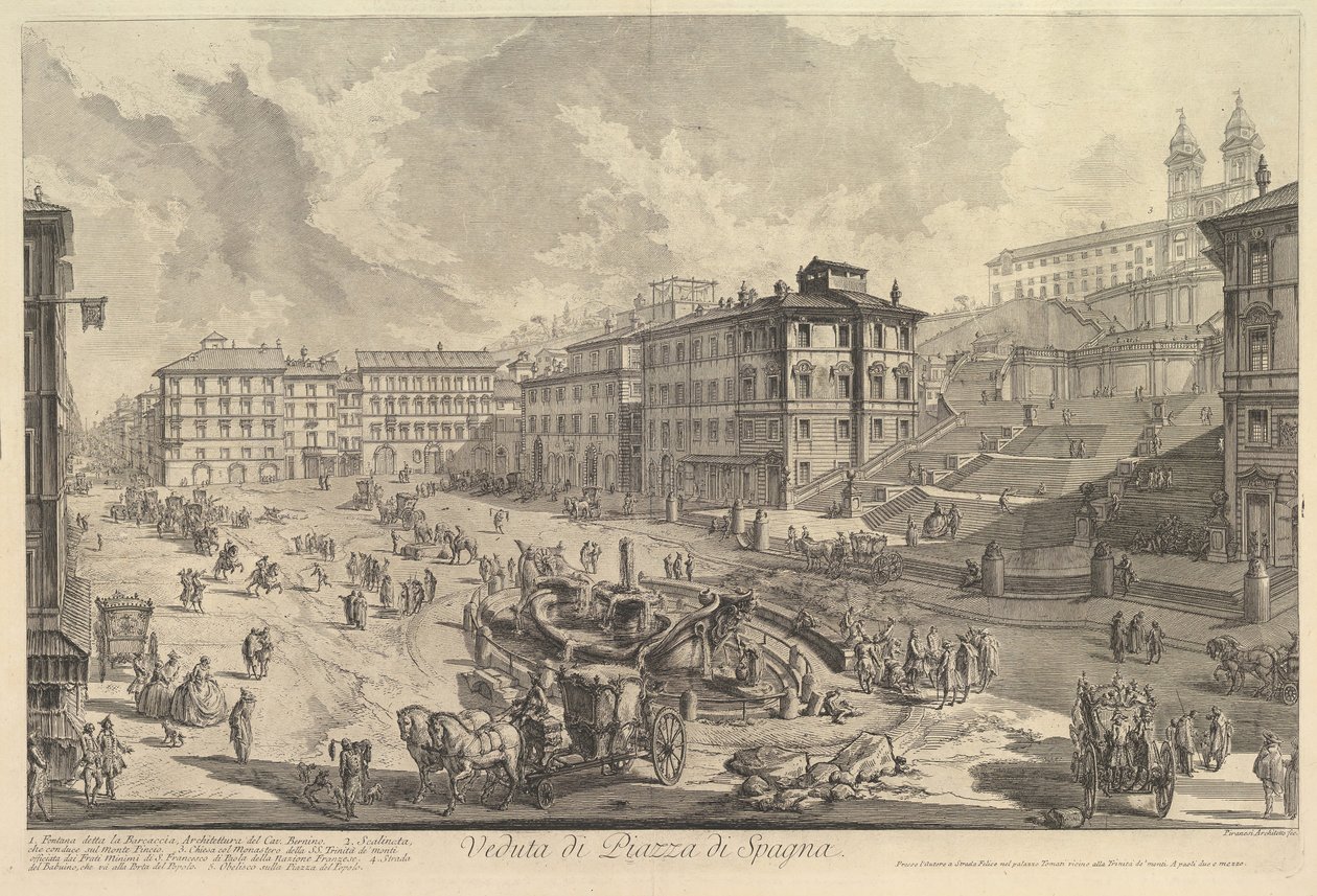 Die Piazza di Spagna Veduta di Piazza di Spagna von Giovanni Battista Piranesi