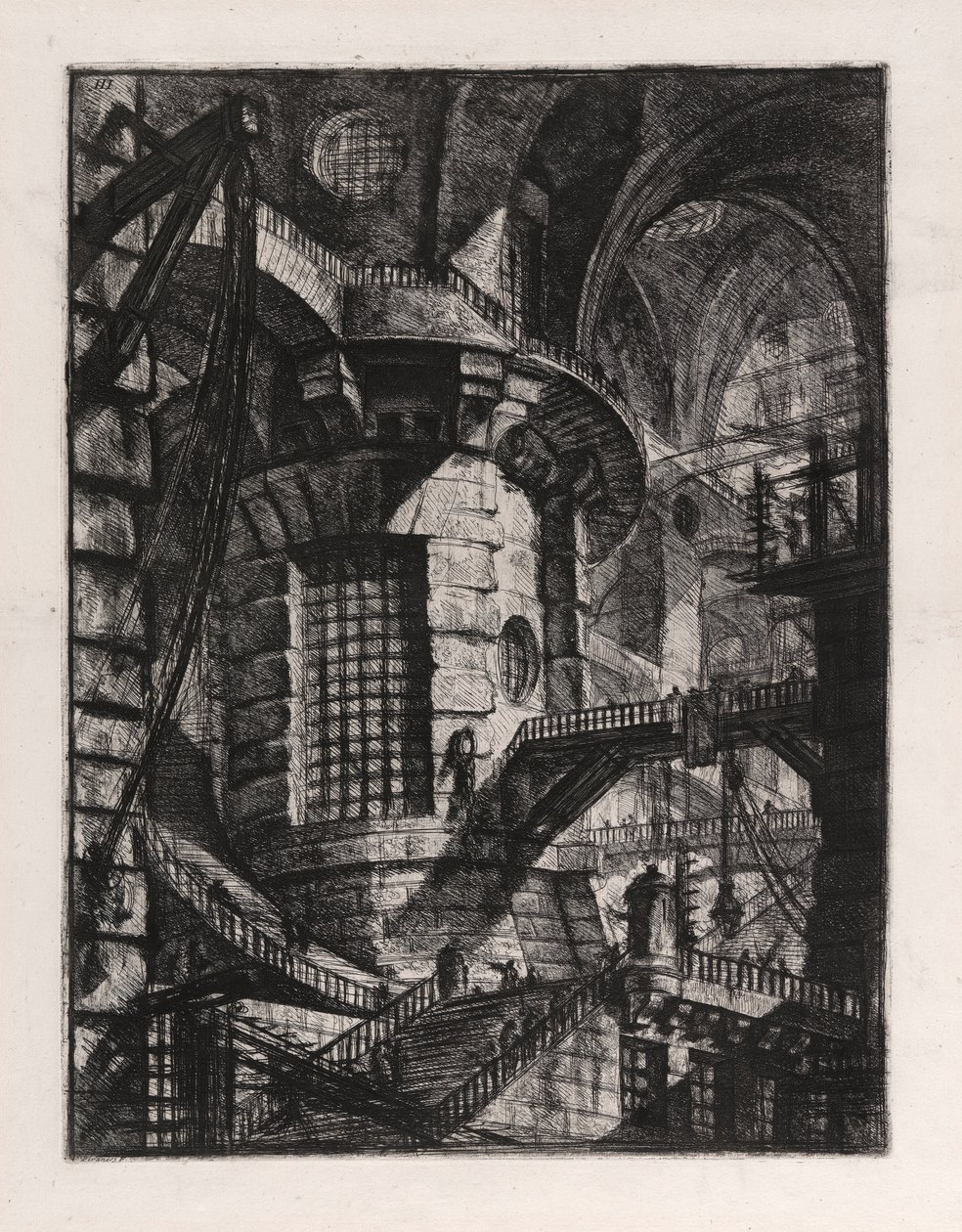 Der Runde Turm, Platte 3 aus Carceri von Giovanni Battista Piranesi