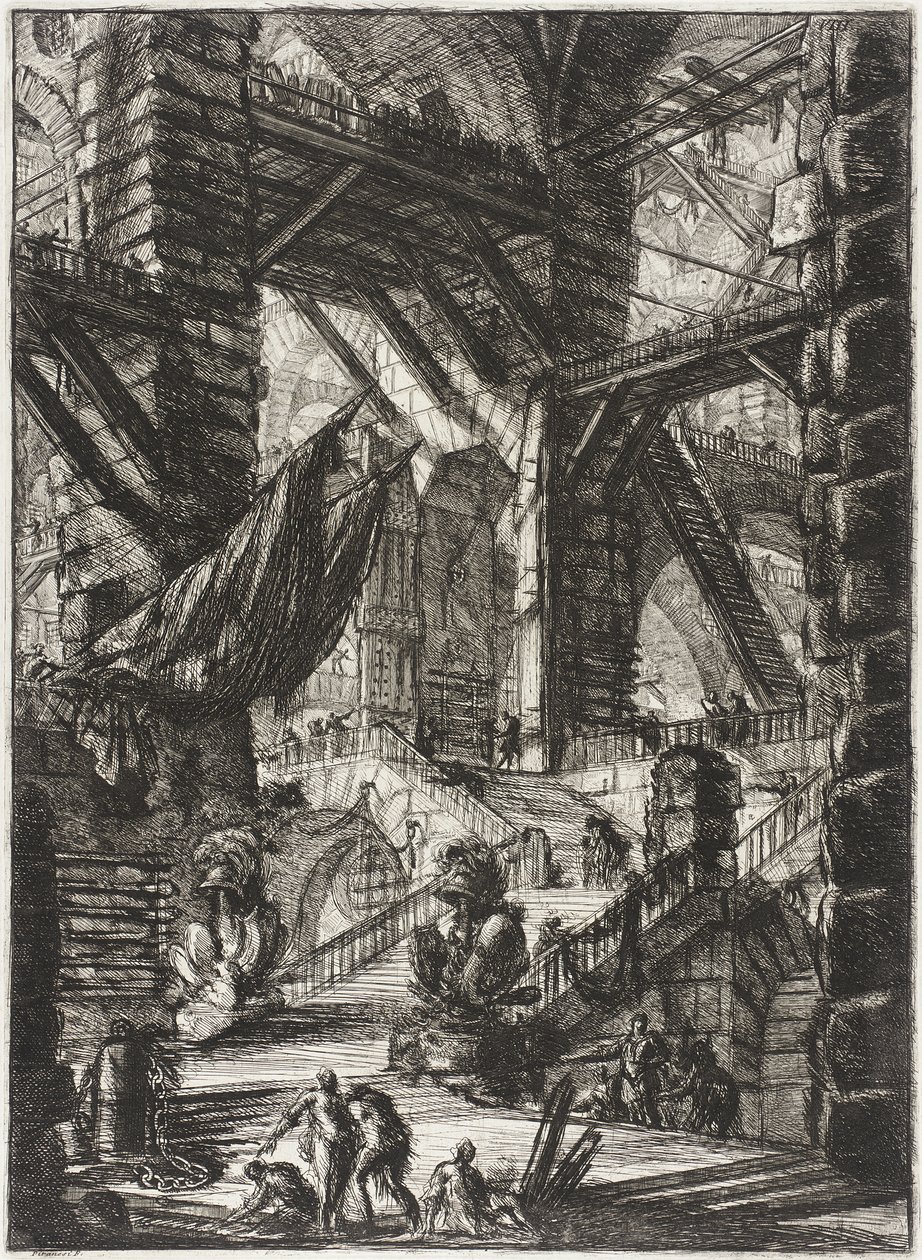 Die Treppe mit Trophäen von Giovanni Battista Piranesi