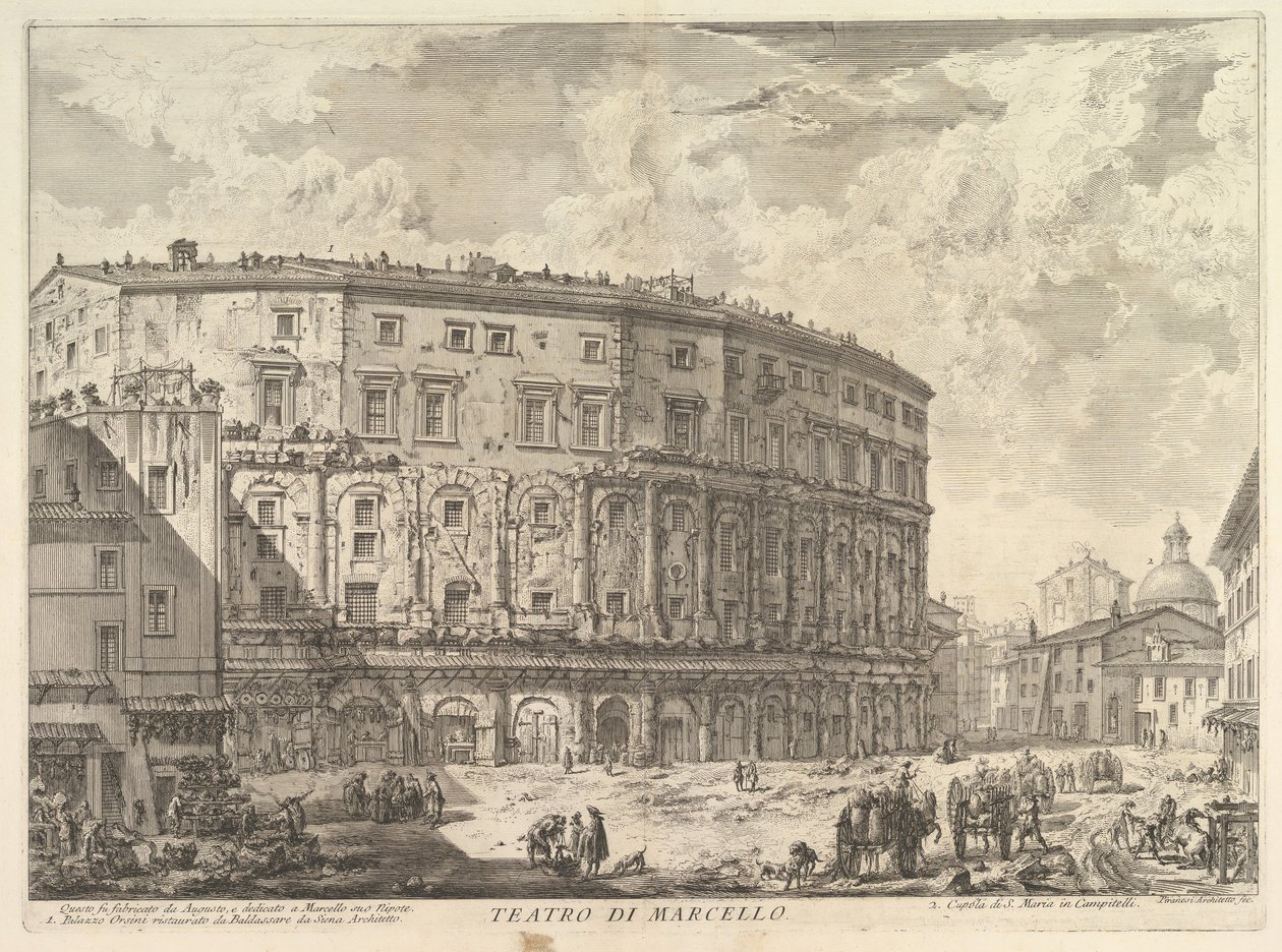 Das Theater des Marcellus Teatro di Marcello, ca. 1757 von Giovanni Battista Piranesi