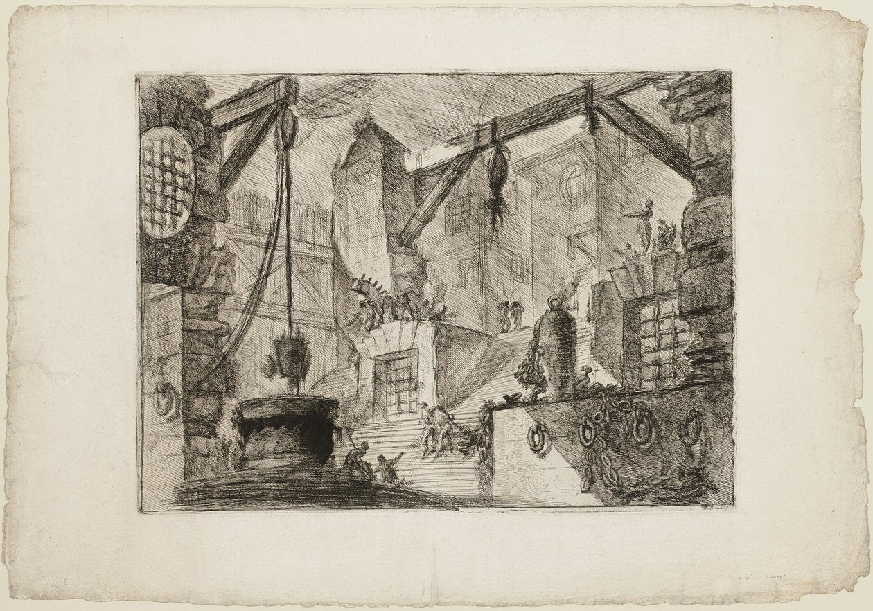 Der Brunnen, Platte 13 aus Imaginäre Gefängnisse von Giovanni Battista Piranesi