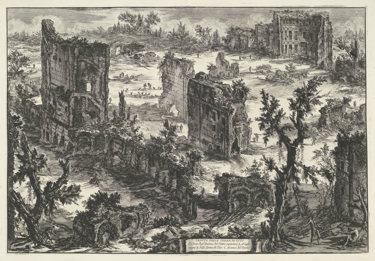 Thermen des Trajan in Rom von Giovanni Battista Piranesi