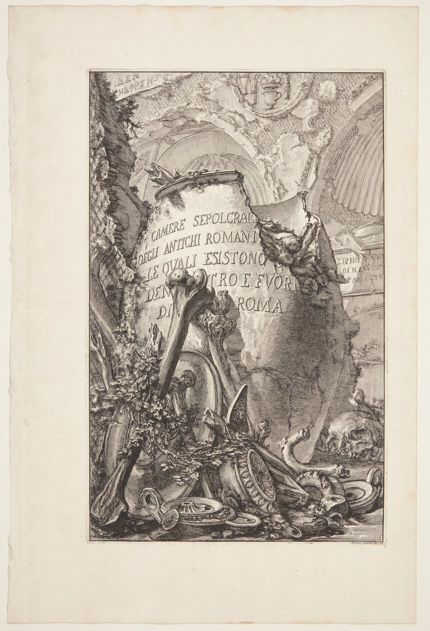 Grabkammern der alten Römer, in Rom und außerhalb der Stadt von Giovanni Battista Piranesi