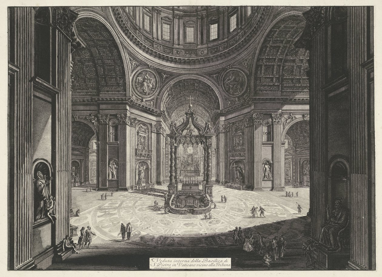 Transept der St.-Peters-Basilika im Vatikan von Giovanni Battista Piranesi