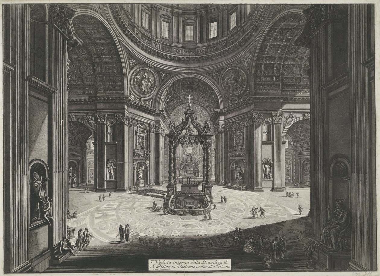 Querschiff der Petersbasilika in Vatikanstadt von Giovanni Battista Piranesi