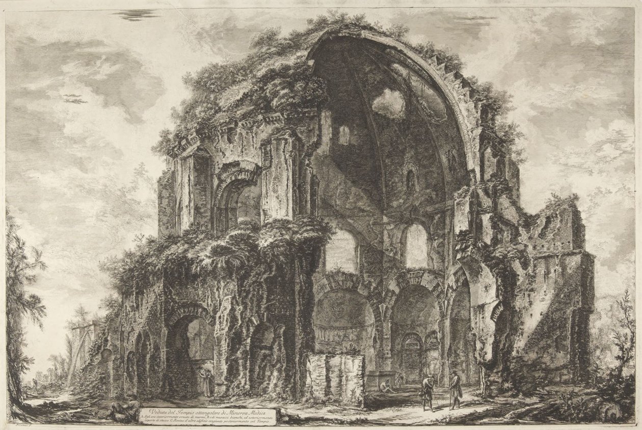 Ansicht des achteckigen Tempels der Minerva Medica von Giovanni Battista Piranesi