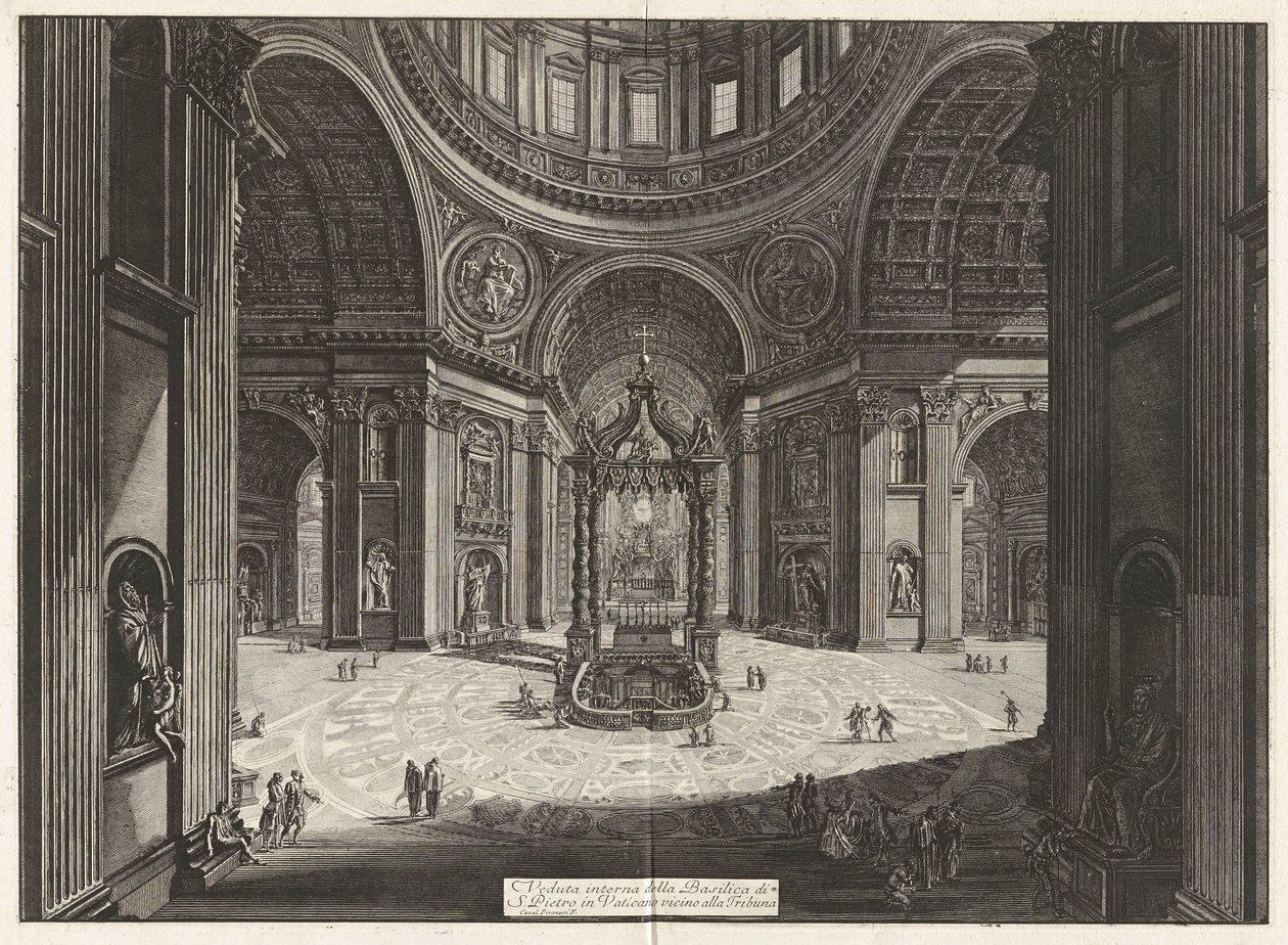 Innenansicht der Basilika St. Peter von Giovanni Battista Piranesi