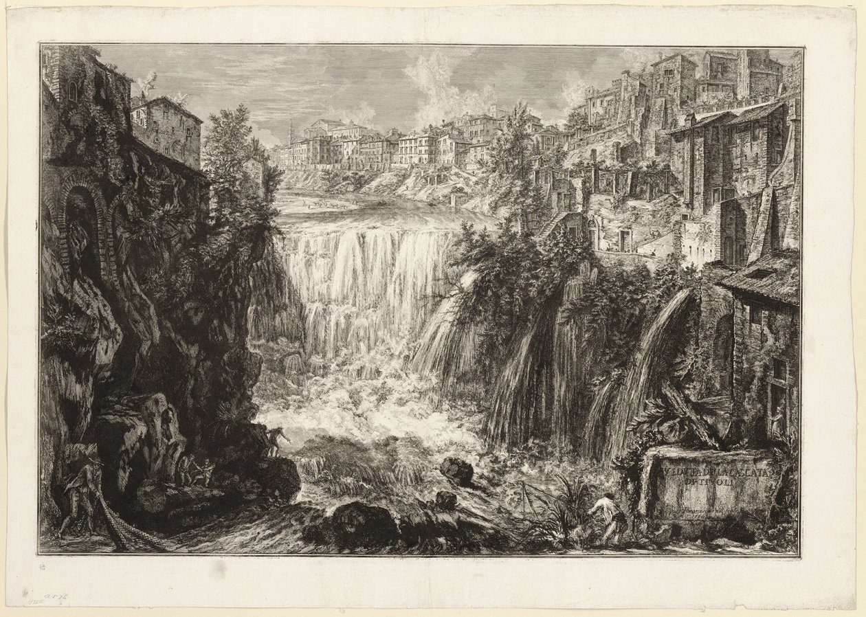 Ansicht der großen Kaskade in Tivoli, aus Ansichten von Rom von Giovanni Battista Piranesi